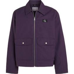 Calvin Klein Workwear Cropped Jakke, Purple Velvet