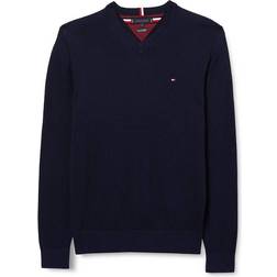 Tommy Hilfiger Pima Cotton/Cashmere Jumper with V-Neck