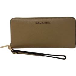 Michael Kors Jet Set Travel Large Camel Leather Wallet - Camel Leather