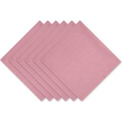 DII Solid Cotton Set/6 Rose Cloth Napkin Pink (50.8x50.8)