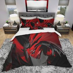 Design Art 'Red Mixer' Duvet Cover Multicolor, Red, Gray