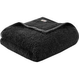 Woolrich Twin Burlington Berber Bed Blankets Black (228.6x167.64cm)