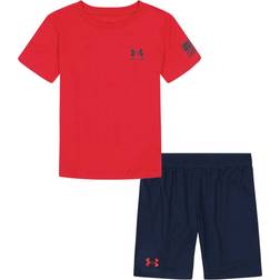 Under Armour Freedom Vertical Flag Short-Sleeve T-Shirt and Shorts Set for Babies Red/Navy Months