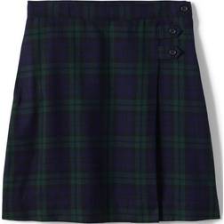 Lands' End School Uniform Girls Slim Plaid A-line Skirt Below the Knee