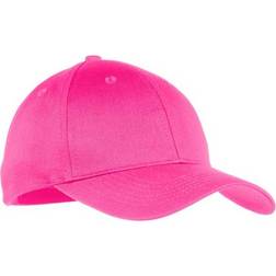 Port & Company Youth Six Panel Twill Cap-One Neon Pink