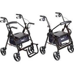 Drive Medical Duet Transport Wheelchair Chair Rollator Walker