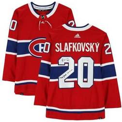 "Juraj Slafkovsky Red Montreal Canadiens Autographed adidas Authentic Jersey with "1st NHL Goal 10/20/22" Inscription"