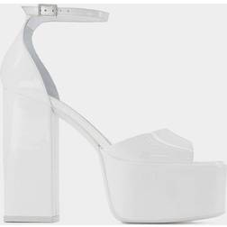 Paris Texas Tatiana Patent Leather Platform Sandals - White