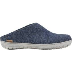 Glerups Wool Slip-On Rubber Outsole Denim/Grey Rubber US Women's 8.5-9