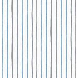 Laura Ashley Vliestapete Painterly Stripe Blue Blau FSC