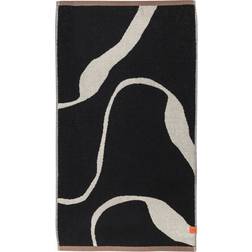 Mette Ditmer Nova Arte 70x133 cm Black-off White Bath Towel Black, White (140x50cm)