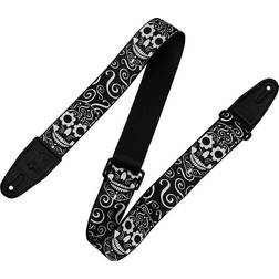 Levy's 2" Polyester Calaca Guitar Strap Skulls