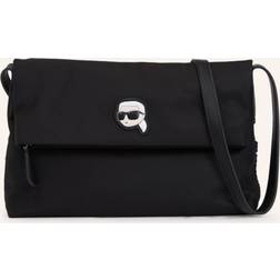 Karl Lagerfeld K/ikonik Nylon Folded Crossbody, Woman, Black, Size: One size