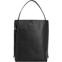 Tommy Hilfiger Casual Leather Soft Bucket Bag Black