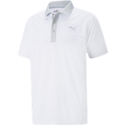Puma Men's Gamer Golf Polo Shirt - Bright White/High Rise