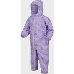 Regatta Kid's Pobble Waterproof Puddlesuit - Purple