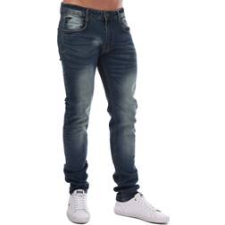 Duck and Cover Maylead Slim Fit Jeans Tinted Blue, 3230
