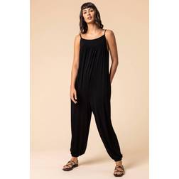 Roman Strappy Full Length Jersey Jumpsuit in Black