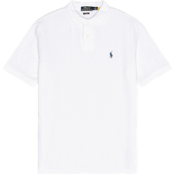 Polo Ralph Lauren Slim Fit Mesh Polo Shirt - White/Navy