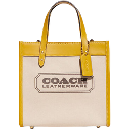 Coach Field Tote 22 - Natural Canvas/Yellow Gold