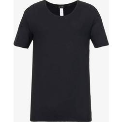 Hanro Mens Black Basics Stretch-cotton T-shirt