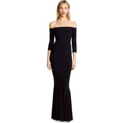 Norma Kamali Off-shoulder Fishtail Gown - Black