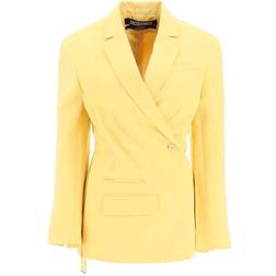 Jacquemus Dame Linned Tibau Blazer - Gul