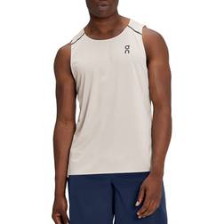 On Men's Tank Top Pearl/Undyed/White Fit2Run