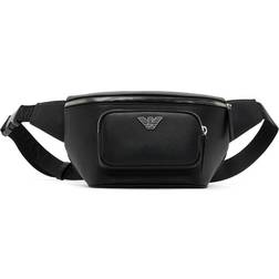 Emporio Armani Eagle Plate Bum Bag - Black