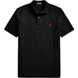 Polo Ralph Lauren Slim Fit Mesh Polo Shirt - Black/Red