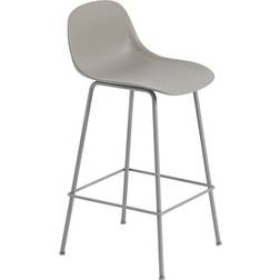 Muuto Fiber Tube Base with Backrest Bar Stool 25.6"