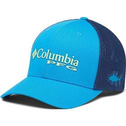 Columbia PFG Logo Mesh Ball Cap High Crown - Pool/Carbon