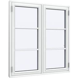 Sparvinduer BH0206 PVC Sidehængt vindue Vindue med 2-lags glas 80x45cm