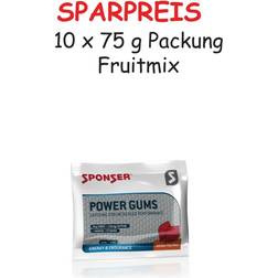 Sponser gums fruitmix 5 75g packung booster kohlenhydrate