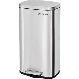 Songmics Pedal Trash Bin with Hinged 7.93gal