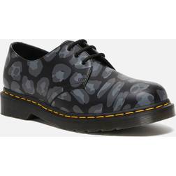 Dr. Martens 1461 Distorted Leopard Smooth Print Shoes - Black