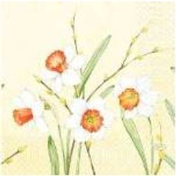 Multi Duni frokostserviet Daffodil Joy 3-lags 1/4 fold 33x33cm papir