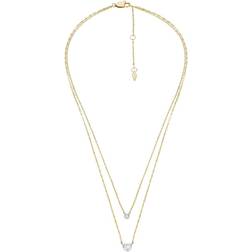 Fossil Sadie Tokens Of Affection Two-Tone Stainless Steel Chain Necklace JF04357998 JF04357998