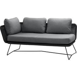 Cane-Line Horizon Natté Grey Right Black Frame Modular Sofa