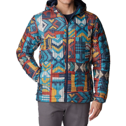 Columbia Men’s Powder Lite Hooded Insulated Jacket - Warp Red Pathways Print