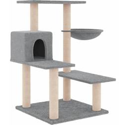 vidaXL Cat Tree with Scratching Posts Light Grey