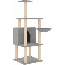 vidaXL Cat Tree with Scratching Posts Light Grey