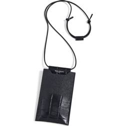 Maison Margiela Black Croc Phone Pouch