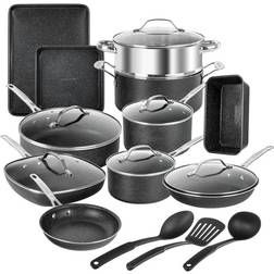 Granitestone Nonstick Bakeware and Cookware Set with lid 20 Parts