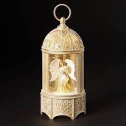 Roman 10.25 Gold Angel Lighted Christmas Lantern Snow Globe