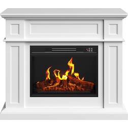 Northwest Freestanding Electric Fireplace with Mantel and Remote White