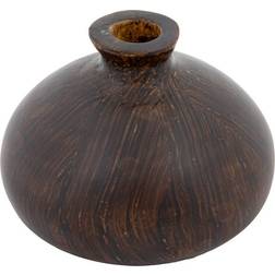 Storied Home Hello Dark Espresso Paulownia Wood Vase