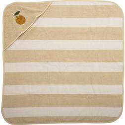 Bloomingville Handduk Badlakan Orange, Beige, Natur, Vit (130x)
