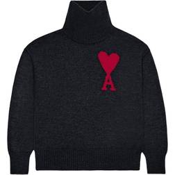 AMI De Coeur Roll Neck Wool Jumper