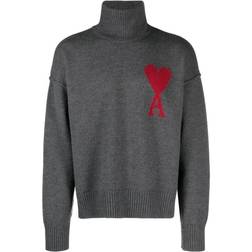 Ami Paris De Cåur Wool Sweater - Grey